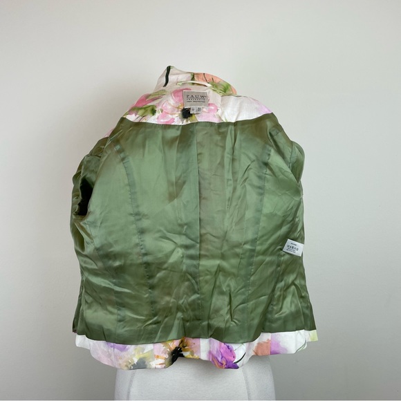 Pauw Amsterdam 100% Ramie Colorful Pastel Floral Blazer Jacket Women Size 0 - Picture 5 of 7